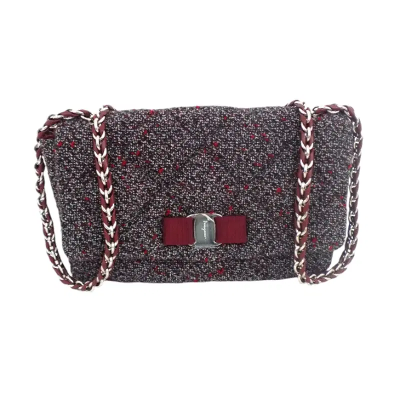 Salvatore Ferragamo Gelly Quilted Fabric Shoulder Bag