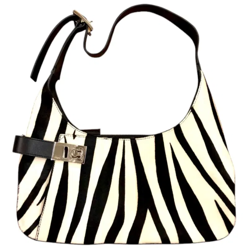Salvatore Ferragamo Zebra Print and Dyed Pony Hair Bag
