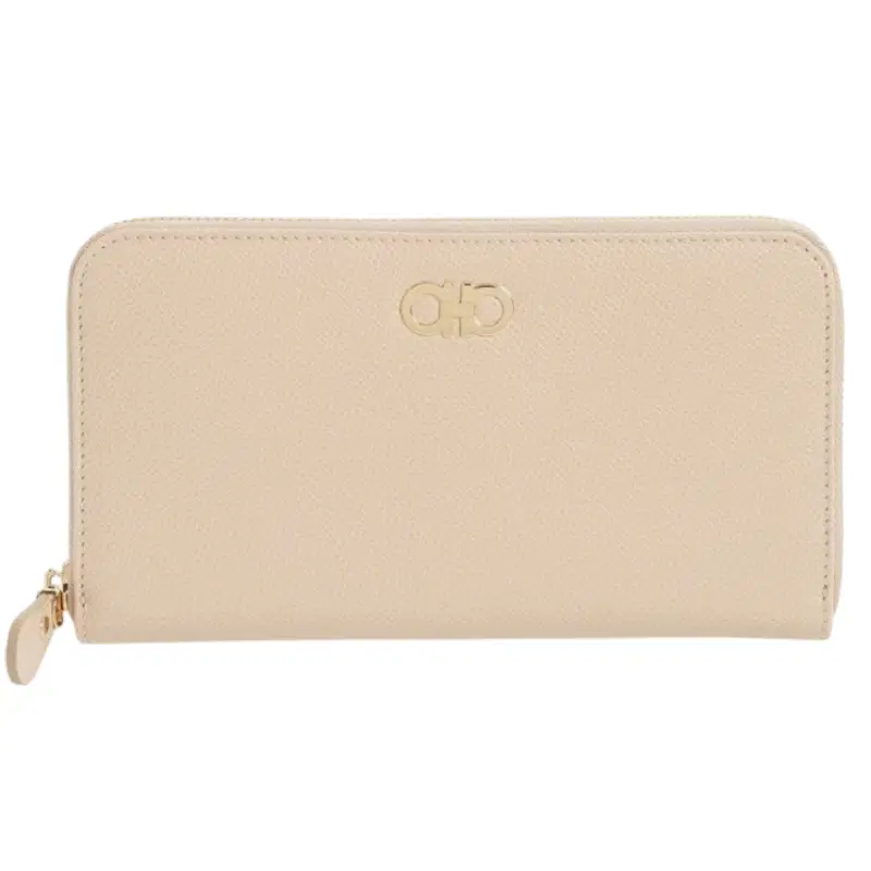 Salvatore Ferragamo Leather Zip Around Wallet