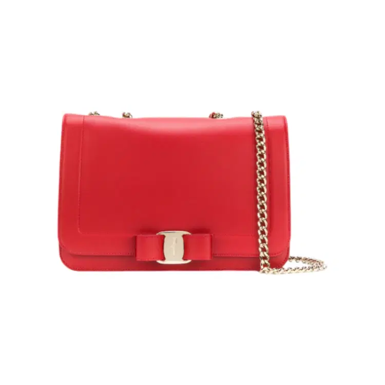 Salvatore Ferragamo Vara Leather Shoulder Bag-Hover-Image