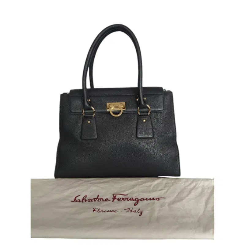Salvatore Ferragamo Black Lotty Tote