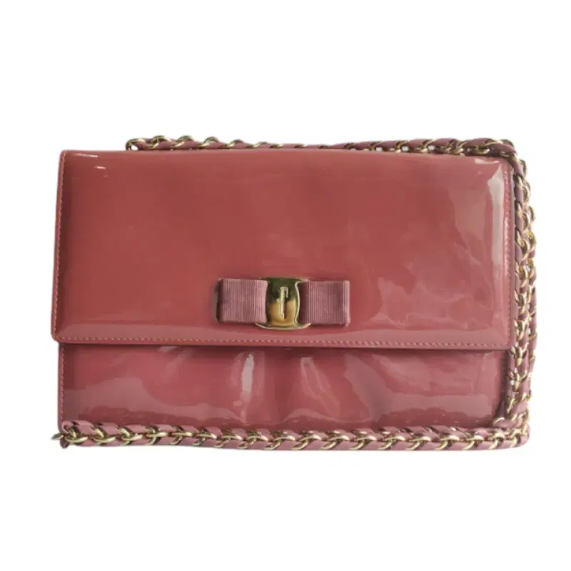Salvatore Ferragamo Ginny Patent Leather Shoulder Bag
