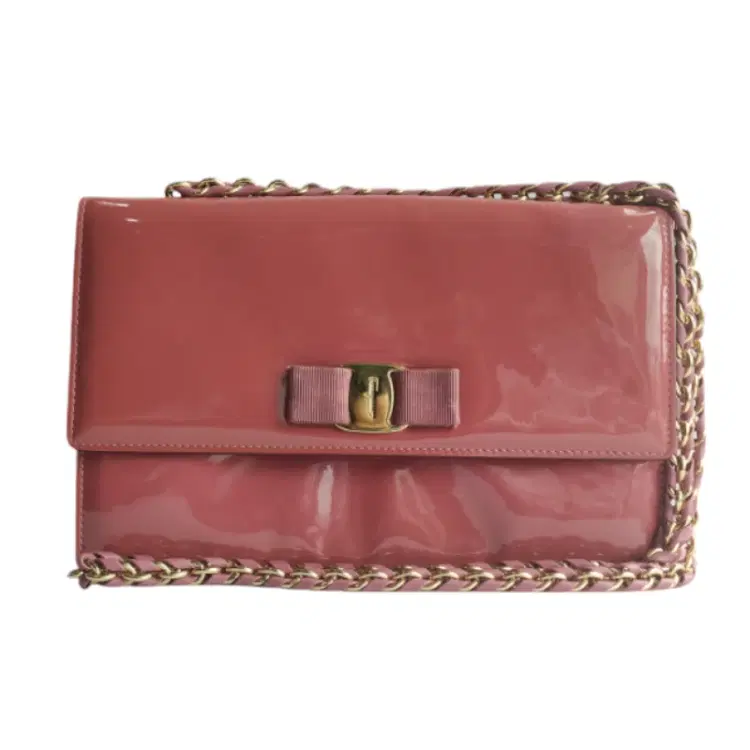 Salvatore Ferragamo Ginny Patent Leather Shoulder Bag-Hover-Image