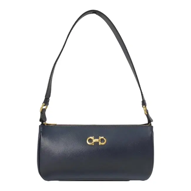 Salvatore Ferragamo Blue Leather Baguette-Hover-Image