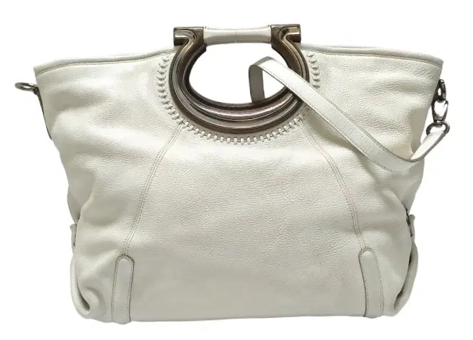 Salvatore Ferragamo Leather Whipstitch-Trimmed Bag