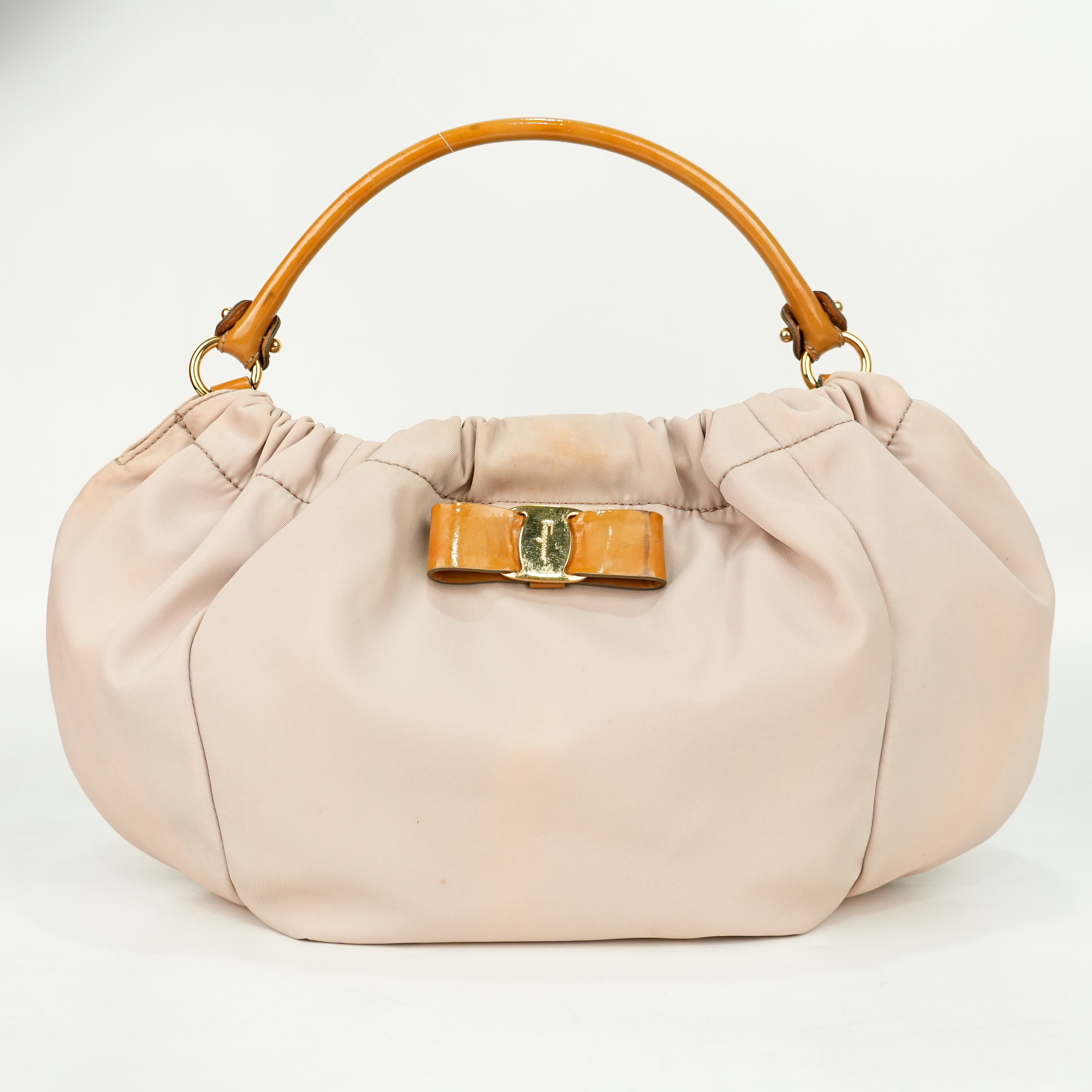 Salvatore Ferragamo Vala Beige Shoulder Bag
