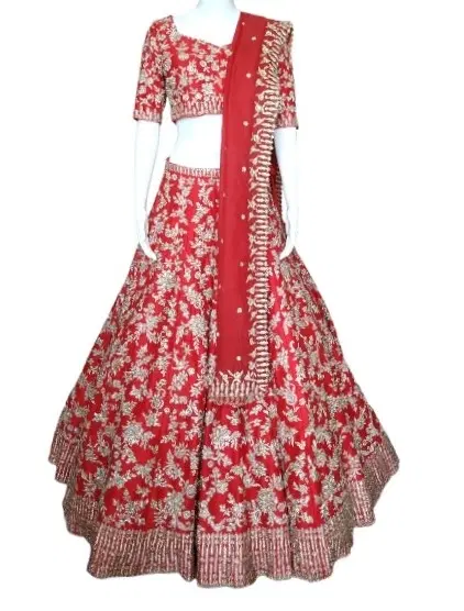 Seema Gujral Red Bridal Lehenga