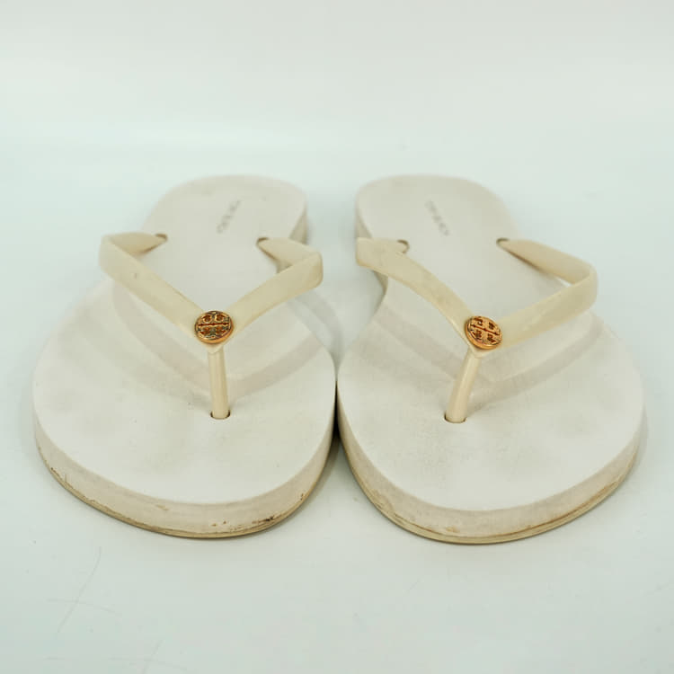 Size 10M - Tory Burch White Chelsea Flip Flops-Hover-Image