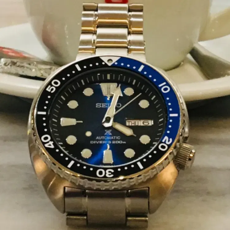 Seiko Turtle Blue Automatic Watch-Hover-Image