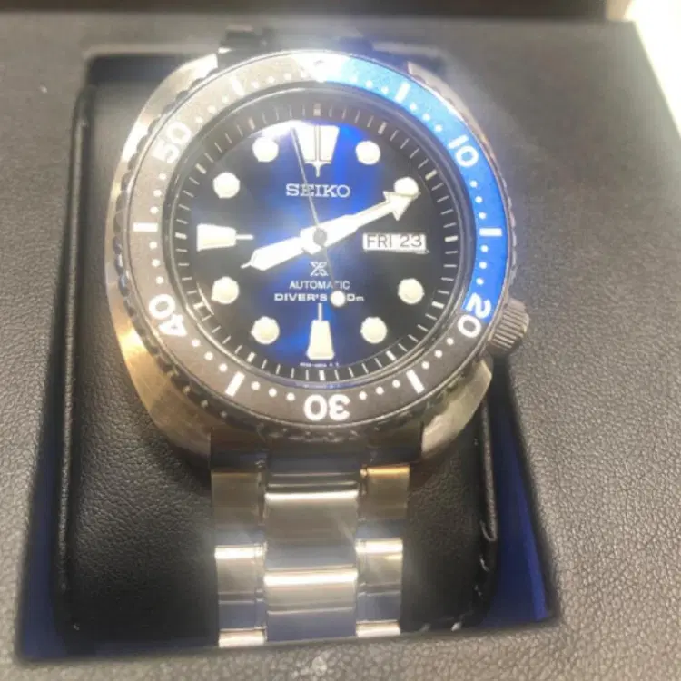 Seiko Turtle Blue Automatic Watch-Hover-Image