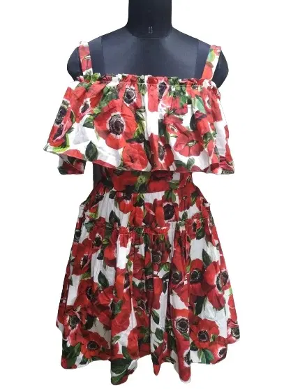 Dolce & Gabbana Floral Print Short Dress-Hover-Image