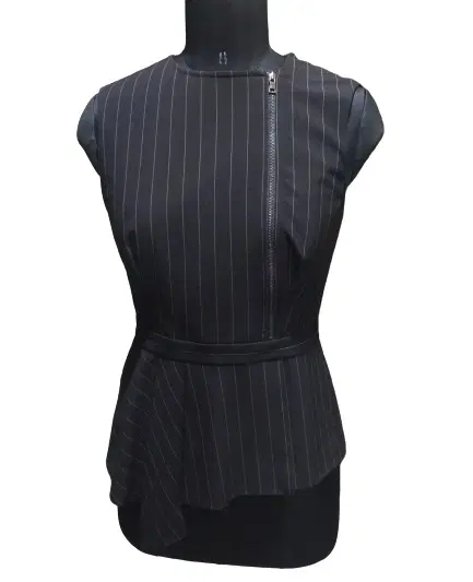 Bcbgmaxazria Womens Sleeveless Zip Top
