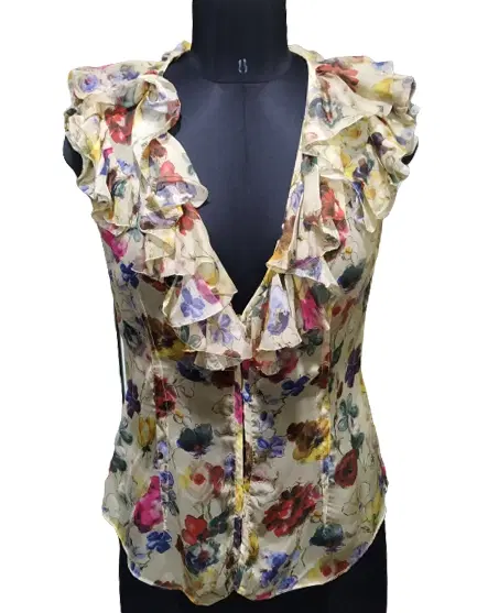 Dolce & Gabbana Floral-motif silk top-Hover-Image