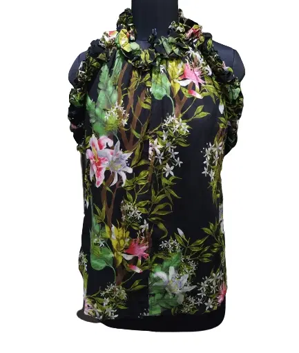 Isabel Marant Etoile Wilton Floral-Print Ruffle-Trimmed Top