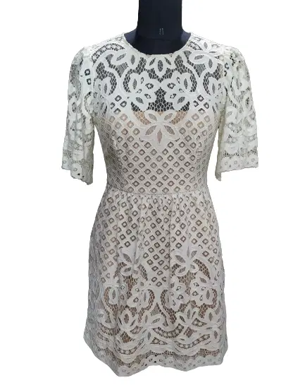 BCBG maxazria White Lace Casual Dress