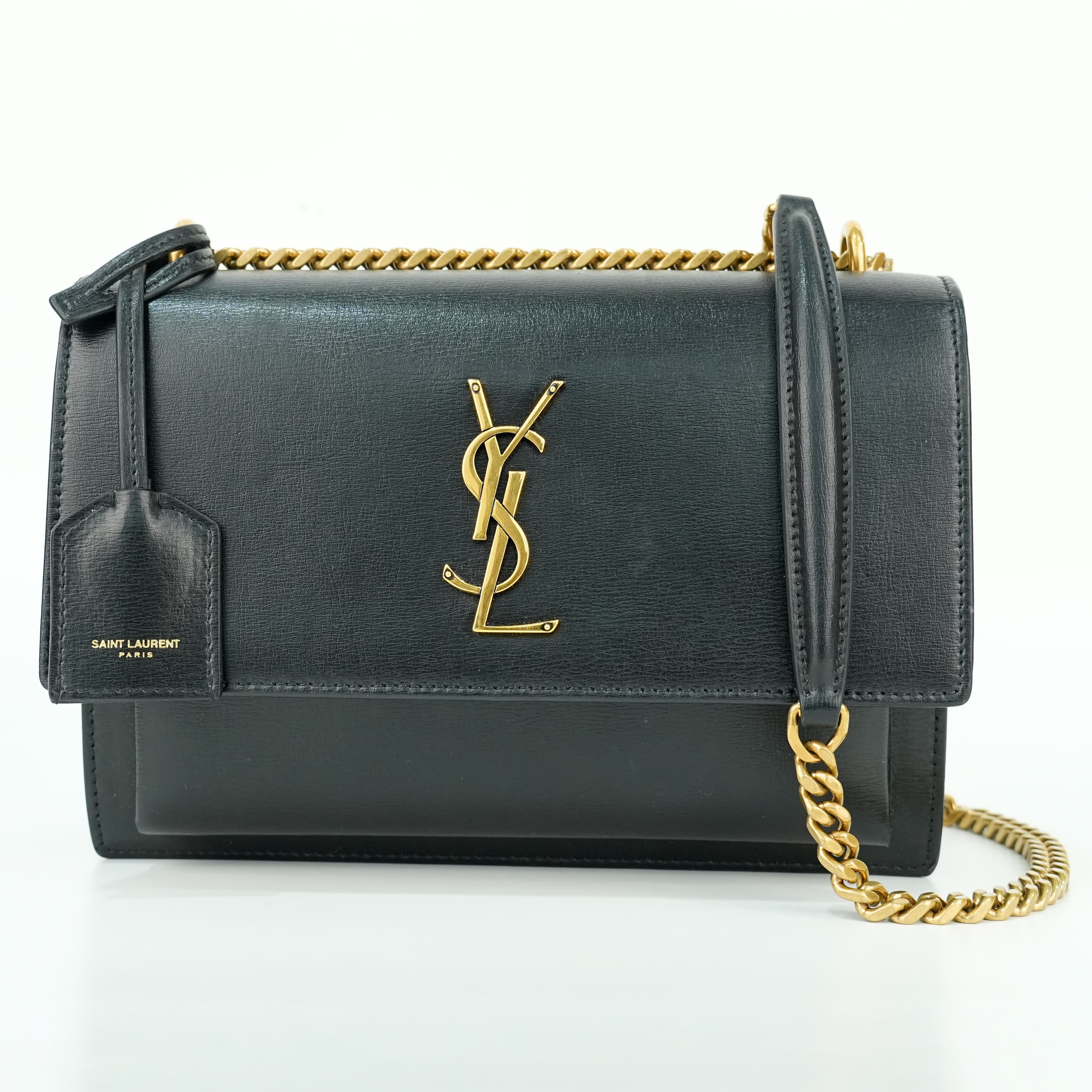Saint Laurent Black Sunset Medium Shoulder Bag