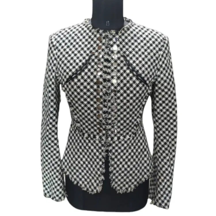 Alexander Wang Tweed Moto Zip Jacket-Hover-Image