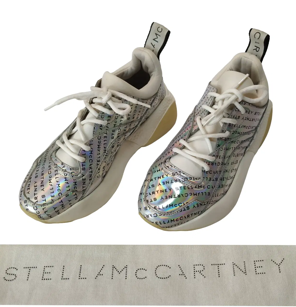 Stella McCartney Silver Monogram Eclypse Sneakers