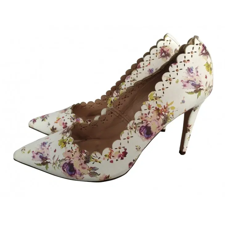Steve Madden Pennyy White Floral Stilettos-Hover-Image