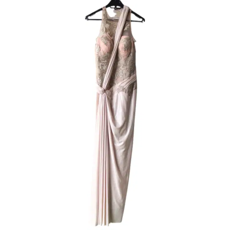 Shantanu & Nikhil Pink Draped Sari Gown-Hover-Image