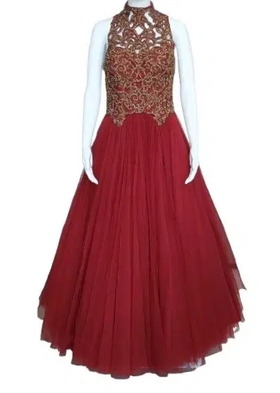 Shantanu & Nikhil Red Gown