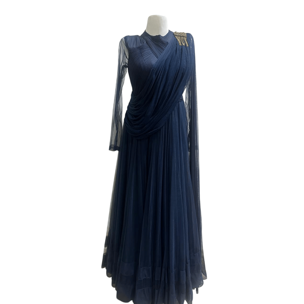 Shantanu And Nikhil Indo Western Blue Suit Set