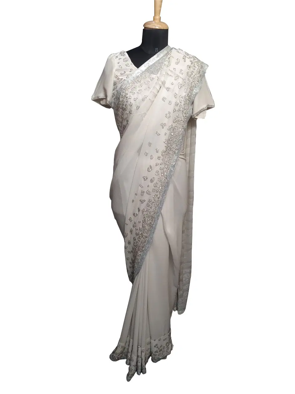 Satya Paul Saree White Saree