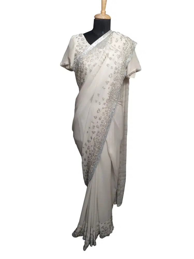 Satya Paul Saree White Saree-Hover-Image
