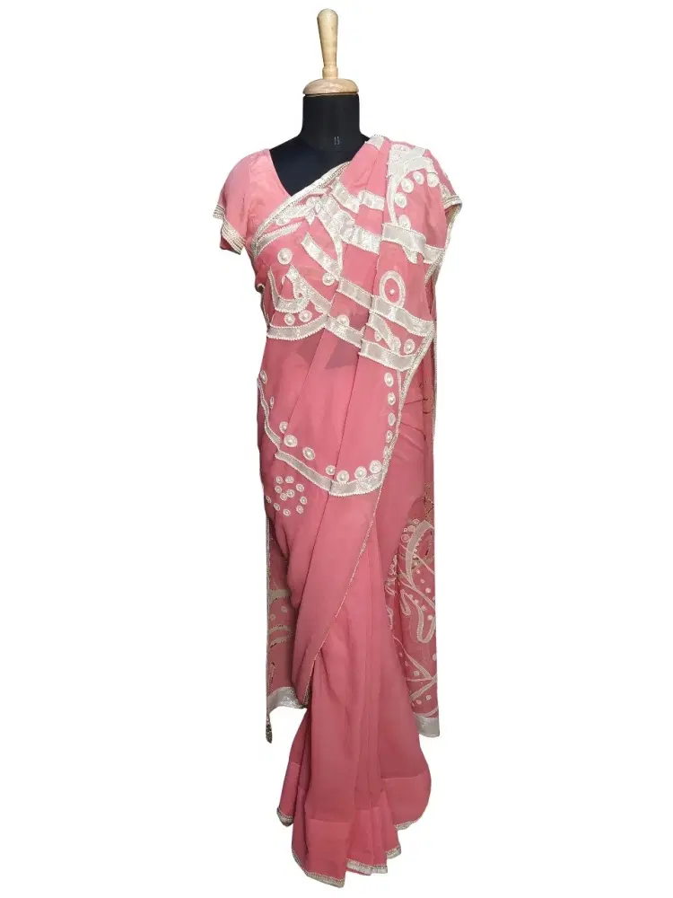 Satya Paul Pink Saree-Hover-Image