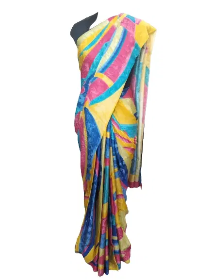 Satya Paul Multicolor Saree with Blouse-Hover-Image