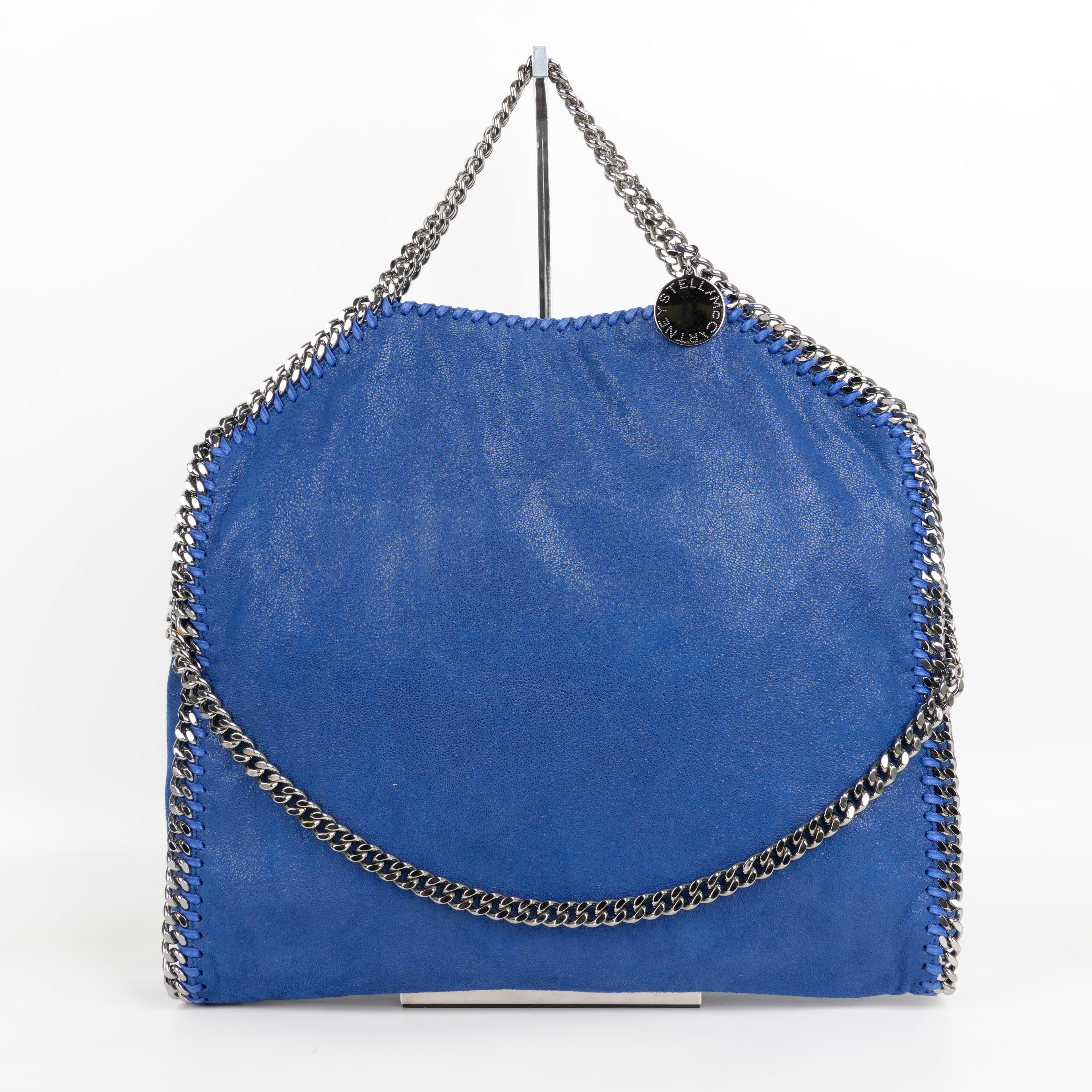 Stella McCartney Blue Faux Suede Falabella Tote Bag