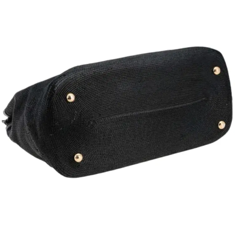 DOLCE & GABBANA Black Raffia Miss Elsa Bag-Hover-Image