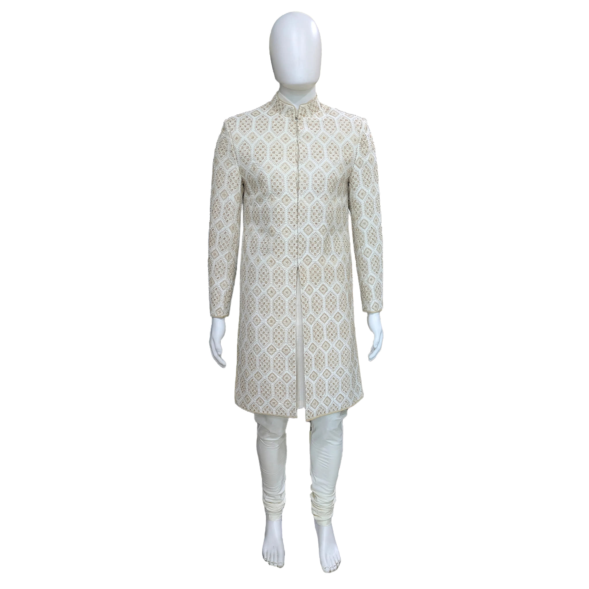 Tasva By Tarun Tahiliani Ivory All Over Hand Embroidered Sherwani
