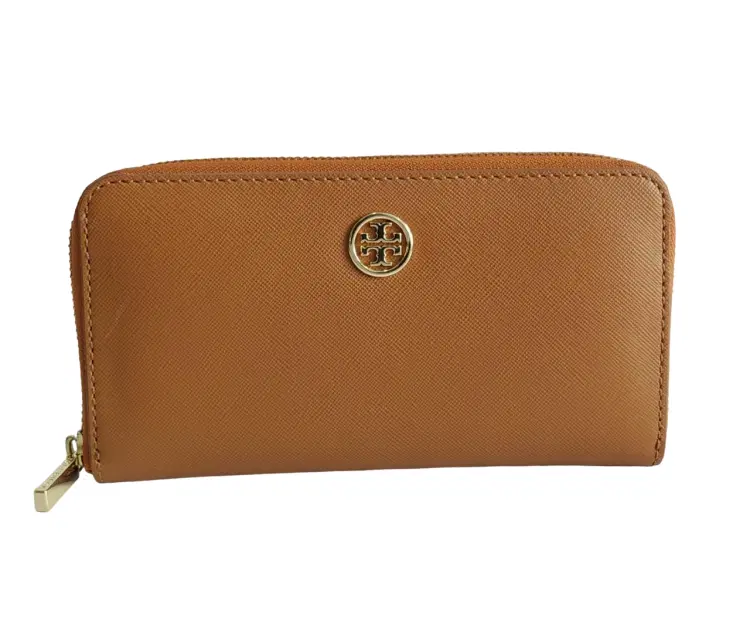 Tory Burch Robinson Zip Around Leather Wallet-Hover-Image