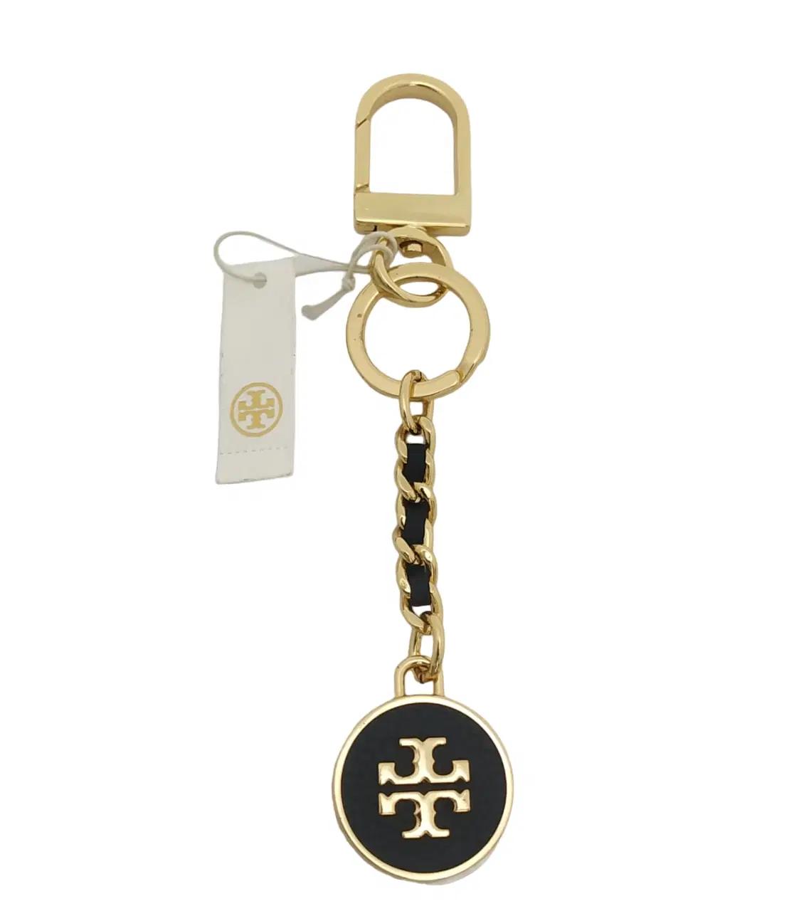 Tory Burch Mercer Leather Inlay Key Fobbag Charm