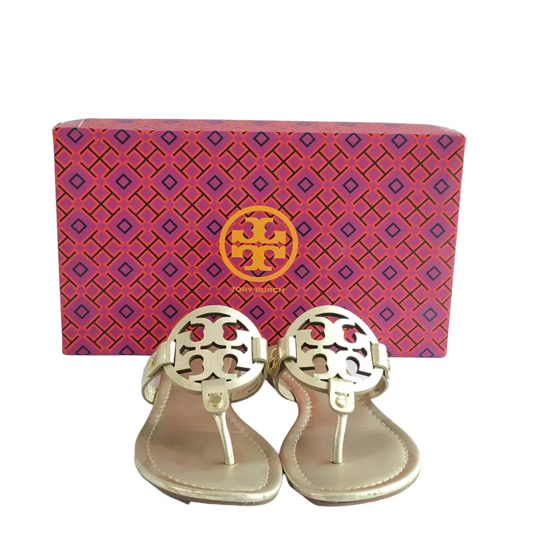 Tory Burch Miller Metallic Veg Leather Sandal