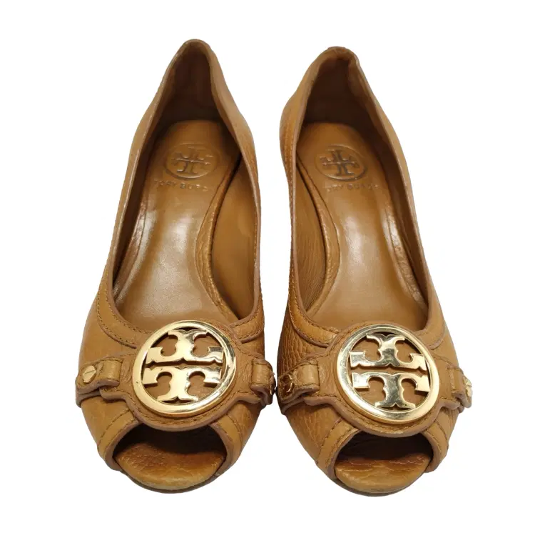Size 5.5 - Tory Burch Amanda Peep Toe Leather Wedges-Hover-Image
