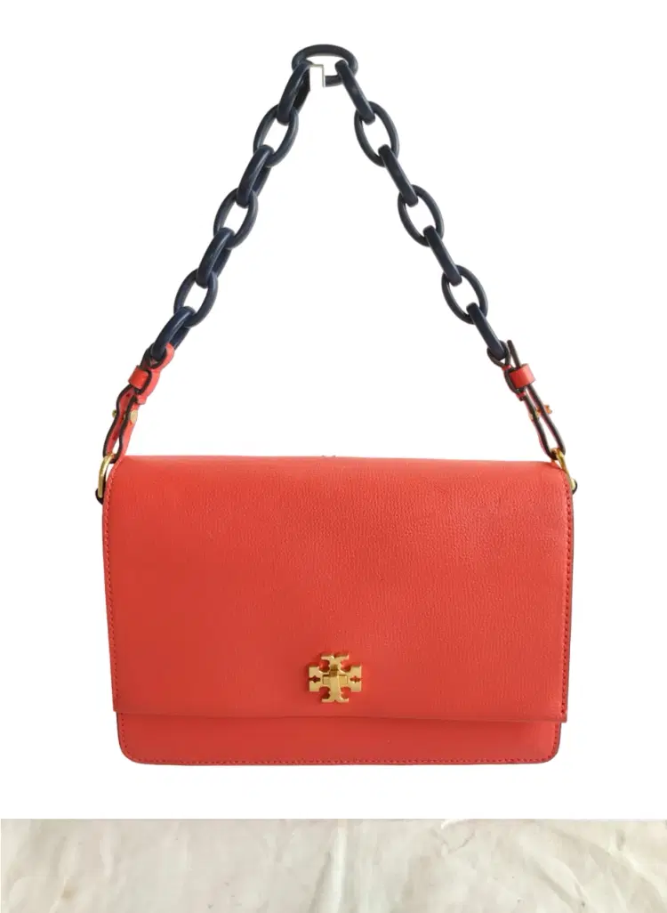 Tory Burch Kira Poppy Red Leather Shoulder Bag-Hover-Image