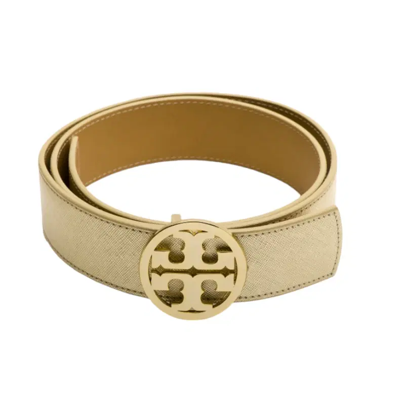 Tory Burch Metallic Reversible Logo Belt