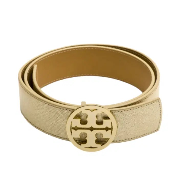 Tory Burch Metallic Reversible Logo Belt-Hover-Image