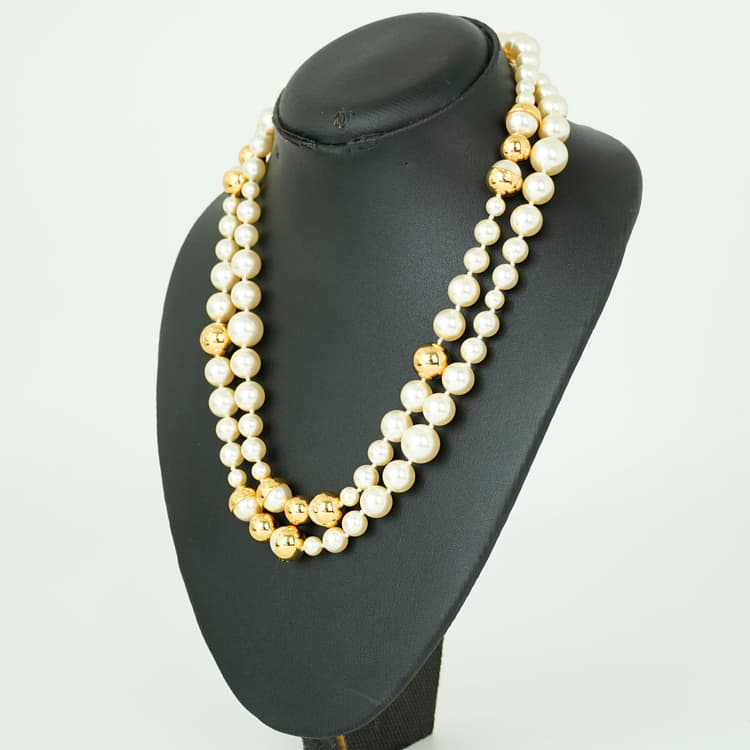 Tory Burch pearl and bead necklace-Hover-Image