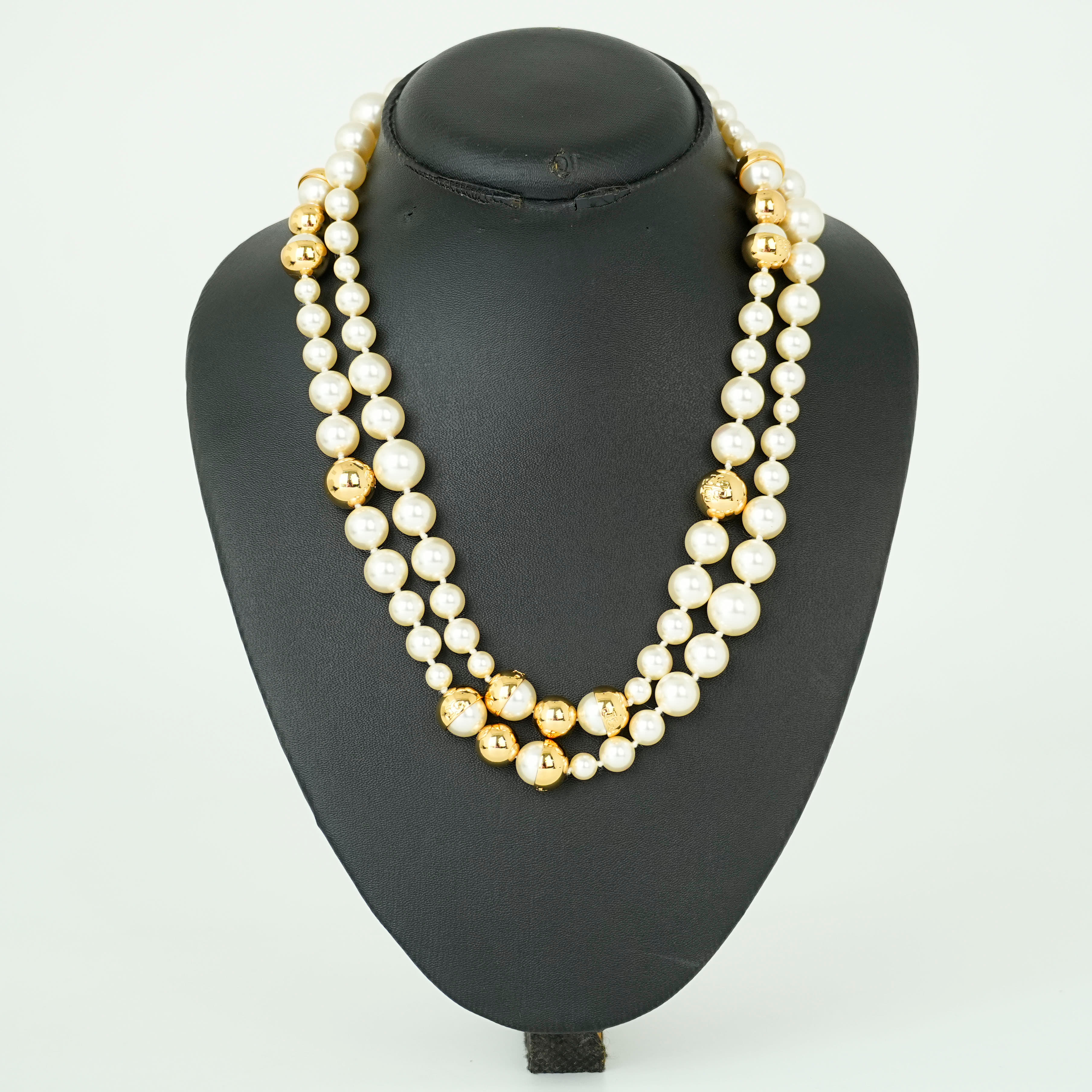Tory Burch pearl and bead necklace