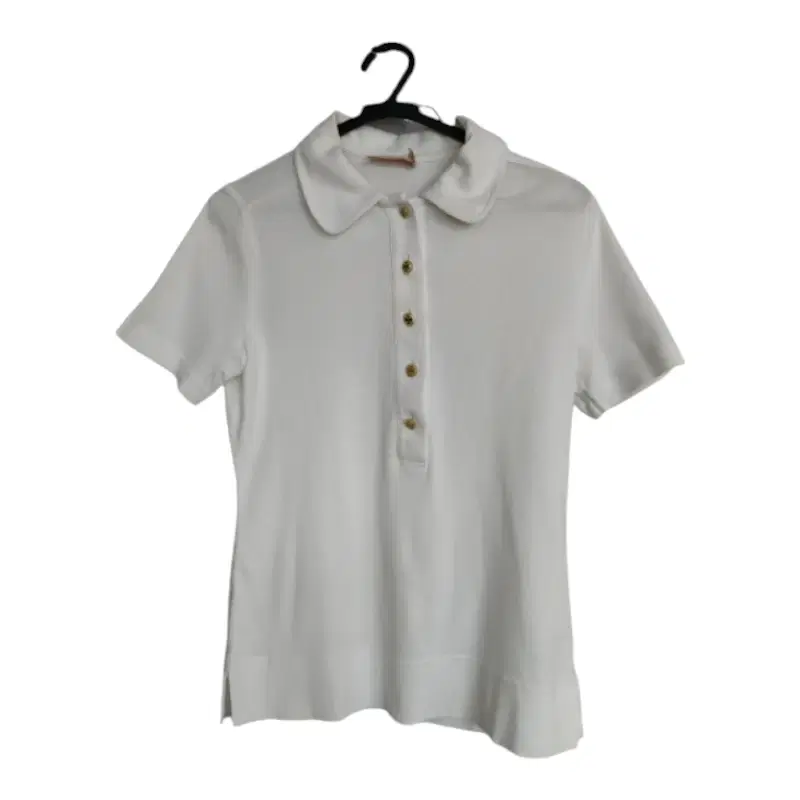 Tory Burch White Button Down Polo