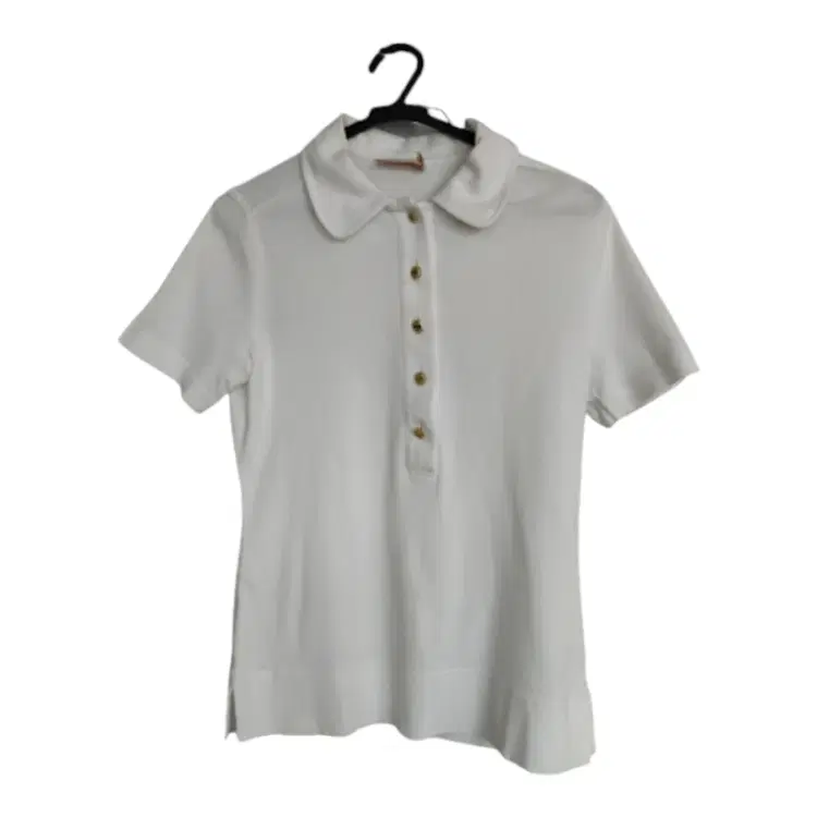 Tory Burch White Button Down Polo-Hover-Image