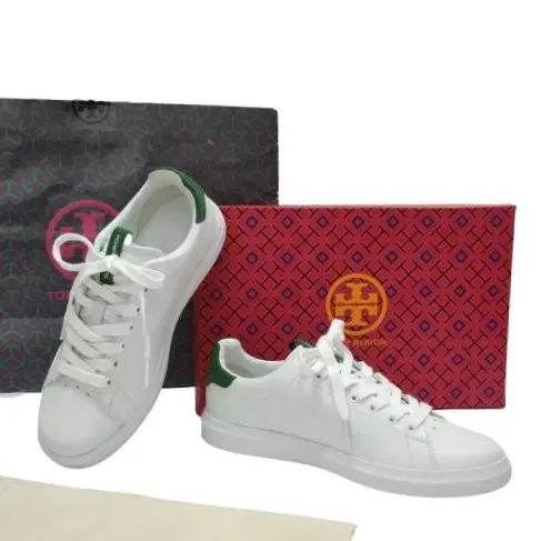 Size 6 - Tory Burch Double T Howell Court Sneakers