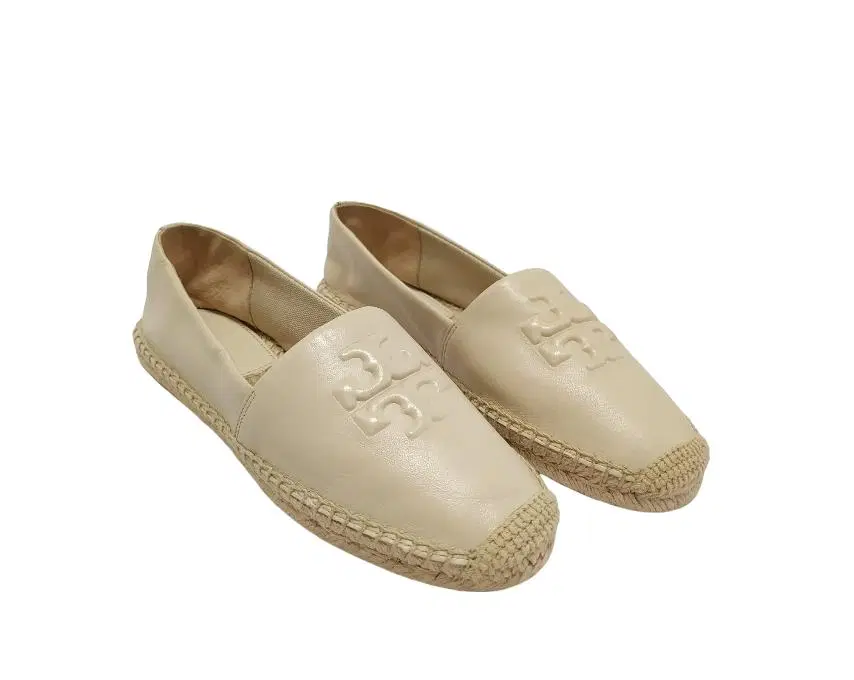 Size 6 - Tory Burch Cream Leather Ines Espadrille Flat