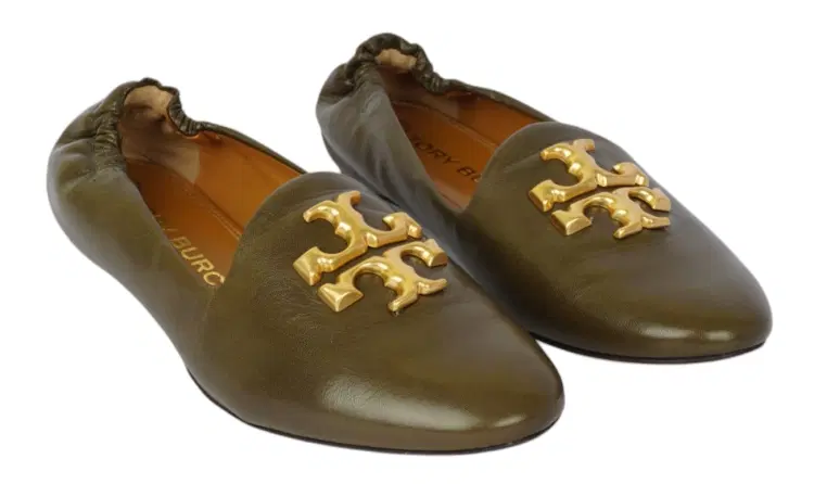 Size 6.5 - Tory Burch Eleanor Leather Ballerina Shoes-Hover-Image
