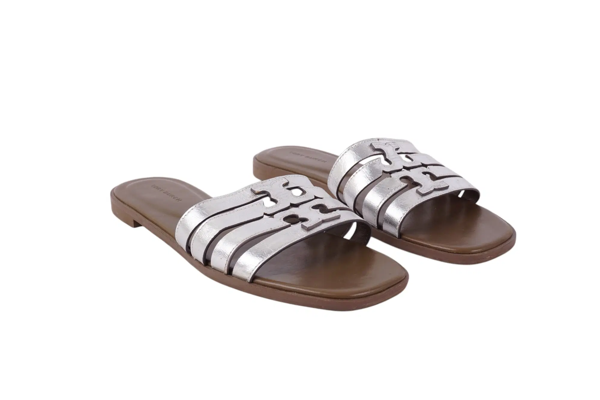 Size US 7.5 - Tory Burch Innes Cage Slide Sandals