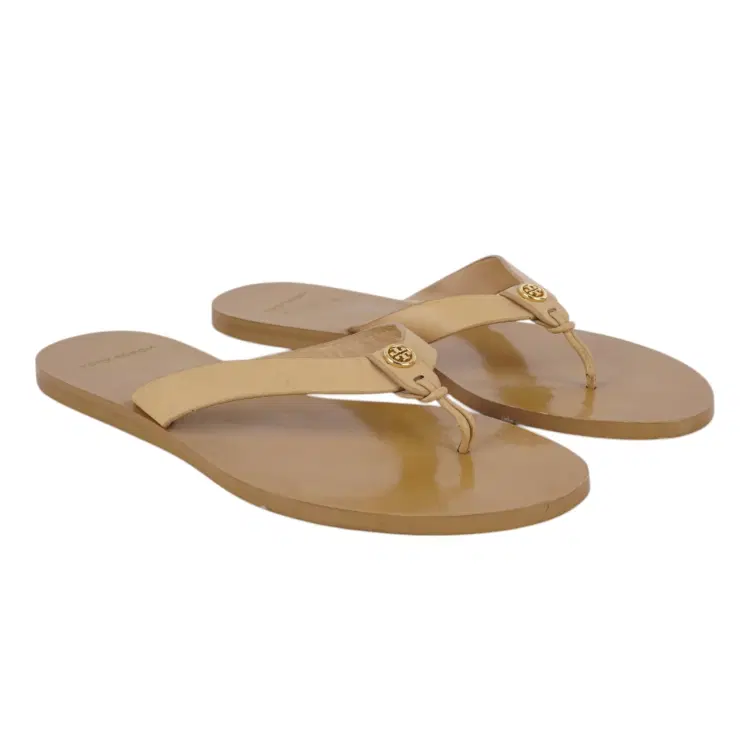 Size 8 - Tory Burch Manon Leather Flip Flops-Hover-Image