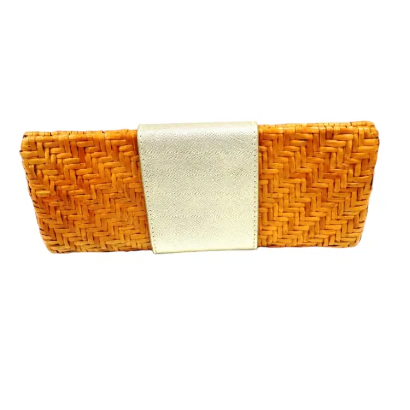 Tory Burch Rattan Woven Wicker Clutch